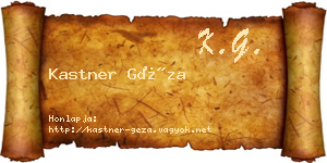 Kastner Géza névjegykártya